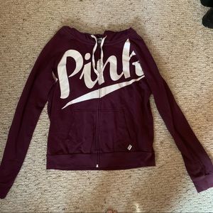 PINK Victoria’s Secret Dark Purple Zip Hoodie